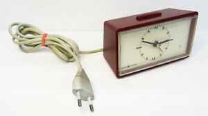 Roter GE elektromechanischer General Electric Wecker Uhr 1960er alarm clock 60s