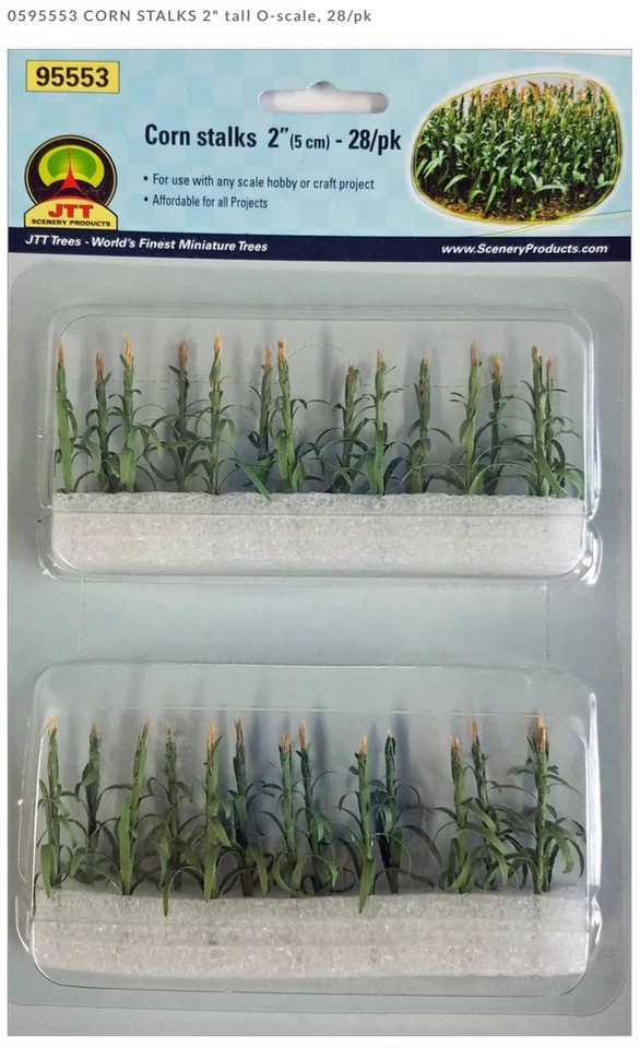 JTT Scenery 95553 Corn Stalks | O scale | 2" Tall | 28 pack      $5 coupon offer - Image 1 of 1
