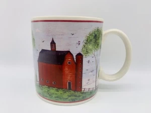 Set 4 tazze tazze Warren Kimble fienili e alberi rossi da collezione - Foto 1 di 8