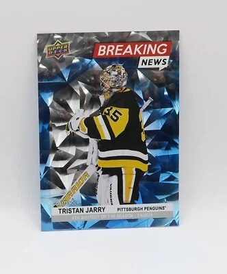 2024-25 Upper Deck Series 1 - Breaking News #BN-7 Tristan Jarry - Image 1 of 2