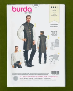 Men's Renaissance Shirt & Waistcoat Sewing Pattern (Sizes 38-48) Burda 6399 - Picture 1 of 3