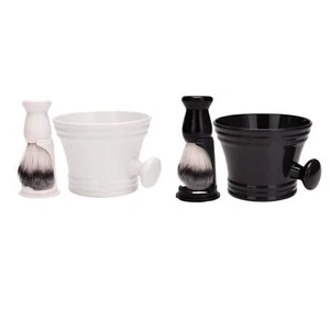 Shaving Brush Set Foam Brush Beard Cleaning Brush Professional Cleaning Bowl - Picture 1 of 16