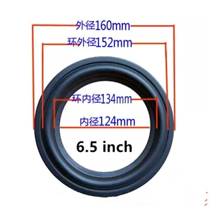152mm 160mm Speaker Surrounder Rubber Woofer Edge For 6.5" 6.5 IN/INCH Speaker - Picture 1 of 3