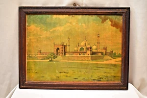 Antique Islamic Jama Masjid Lithograph Print Delhi By Ravi Varma Press Malavi"12 - Picture 1 of 6