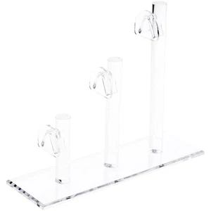 Plymor Clear Acrylic 3 Curved Bridge Risers for Eyeglass Frames, 7"H x 3"W x 9"D - Picture 1 of 3