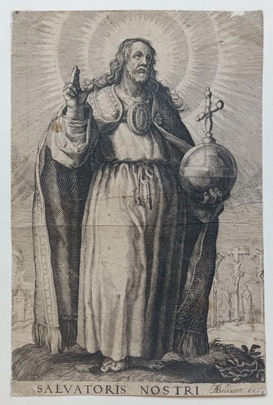 Salvator Nostri Jesus Christus - Kupferstich - Bolswert Religion Sphaira - 1620 - Bild 1 von 4