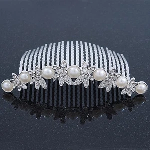 Mariposa de cristal austriaco chapado en rodio/boda/promoción/fiesta para novia/boda/fiesta y - Imagen 1 de 6