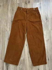 ZARA Burnt Orange Wide Leg High Rise Jeans~~Size 4 - Picture 1 of 9