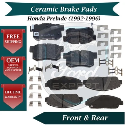 Kit de pastillas de freno delanteras y traseras premium OE para Honda Prelude 1992-1996 Foto 1 de 4