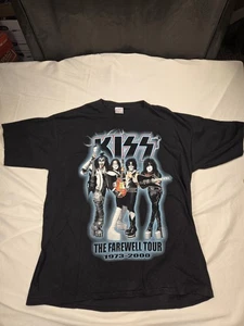 Camisa De Colección Kiss Farewell Tour Para Hombres 2XL Negra 1973-2000 Banda Camiseta Concierto 00s - Imagen 1 de 9
