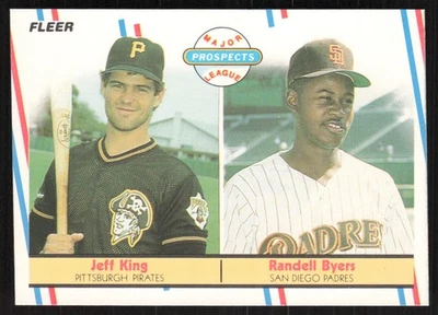 1988 Fleer Jeff King/Randall Byers RC Pittsburgh Pirates/San Diego Padres #653 - Image 1 of 2