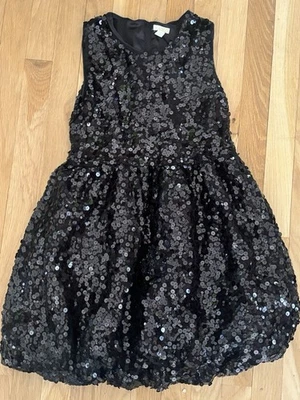 Children’s Place Sz 12 Black Sequin Holiday Dress  TCP Concert Christmas - Image 1 of 3