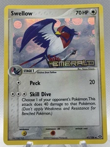 Pokémon Cards Swellow 41/106 Reverse Holo Stamped ex Emerald - Picture 1 of 2