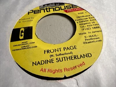 NADINE SUTHERLAND - FRONT PAGE - 7” VINYL Foto 1 de 4