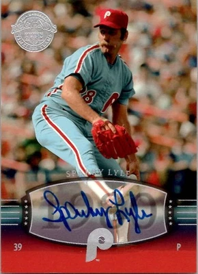 Upper Deck Timeless Teams Sparky Lyle Philadelphia Phillies SP 2004 automático (4) Foto 1 de 2