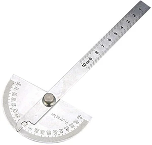 0-180° Round Head Protractor - Angle Finder Craftsman Ruler Machinist Tool (S... - Picture 1 of 7