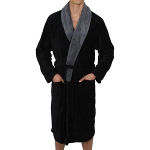 Mens Robe -Bathrobe - Coral Fleece Thick Very Soft & Warm - '' 5 Day Delivery '' - Picture 1 of 61