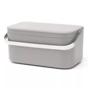 Brabantia Food Waste Kitchen Compost Caddy | Mid Grey - Picture 1 of 8