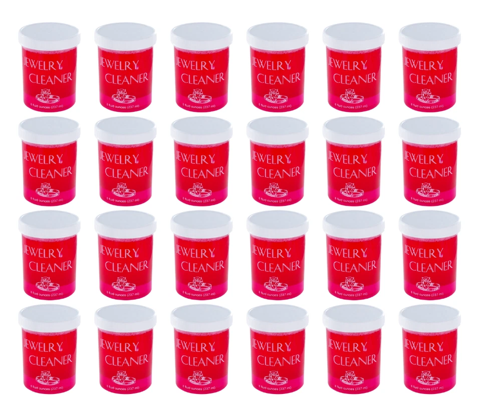 Lot of 24 JSP Red Jewelry Cleaner Tarnish Remover Cleaning Jars Silver Gold 8oz - Image 1 of 4