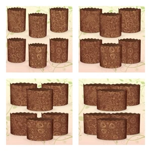 Stampi di carta da forno 6 pezzi per torte pane pasquali panettone paska - Foto 1 di 5