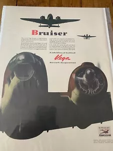 Vintage 1943 Vega Ventura Bomber Bruiser WW II ad - Picture 1 of 1