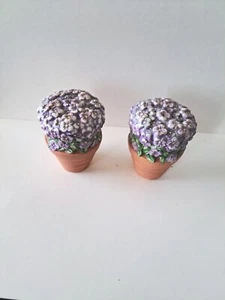 Pfaltzgraff Lavendel Terrakotta Salz & Pfefferstreuer 3" Sammlerstück - Bild 1 von 3