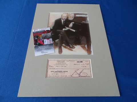 Sammy Cahn JSA Authenticated Autographed Mounted Signed Check !!! Cover