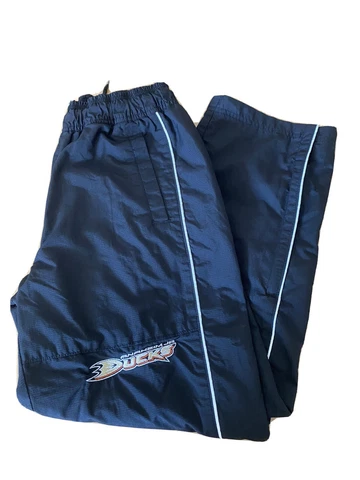 Bauer NHL Anaheim Ducks Zip Ankle Hockey Sweatpants Pants Medium Youth Joggers Cover