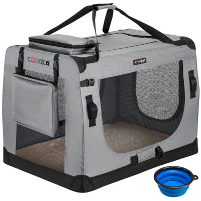 CADOCA Tiertransportbox XL + Napf Hundetransportbox Transporttasche Hundebox - Bild 1 von 4