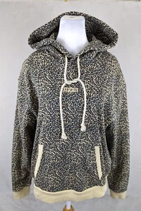 Levi's sz S Sweatshirt Hoodie leopard print drawstring front pocket relaxed 4379 - Picture 1 of 5