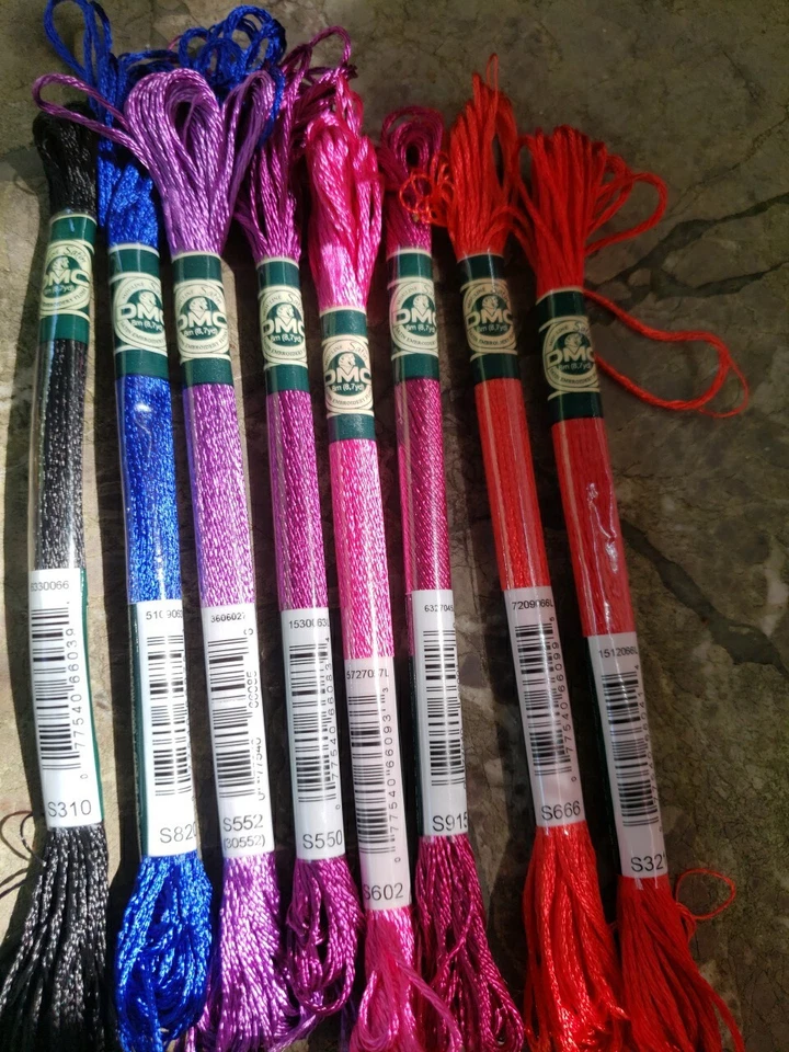 DMC Mouline Satin Floss - Set of 8 - Brand New Set R - Image 1 of 1