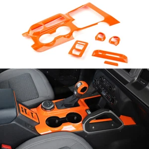 Orange Center Gear Shifter Panel Cover Kit For Ford Bronco 2021-2025 Accessories - Picture 1 of 11