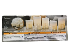 Fusion Lichterkette LED Kerzen Neu Silber - Bild 1 von 2