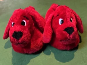 Clifford The Big Red Dog Scholastic Slippers Fuzzy Plush Kids Size M 13-1 - Picture 1 of 7