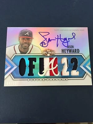 2012 TOPPS TRIPLE THREADS JASON HEYWARD RELIC PATCH AUTO CUBS RARE #8/10 - Image 1 of 4