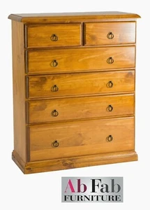 TALLBOY BANKSIA FULLY CONSTRUCTED TIMBER 90cm CHEST OF 6 DRAWER IN SMOKEY ASH - Picture 1 of 3