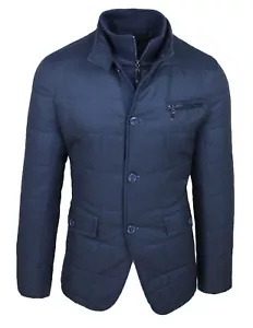 Giaccone piumino uomo sartoriale blu scuro giacca invernale con gilet interno - Foto 1 di 3