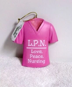 GIFT FOR THE NURSE! LPN LOVE PEACE NURSING CHRISTMAS ORNAMENT NEW - Picture 1 of 1