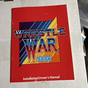 Videojuego arcade original WRESTLE WAR SEGA vintage MANUAL - Imagen 1 de 6