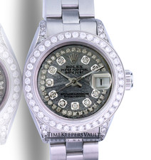 Rolex Lady Datejust Meteorite Diamond Dial Diamond Lugs Bezel 26mm Watch