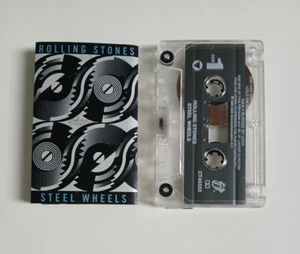 ROLLING STONES STEEL WHEELS CASSETTE TAPE CBS USA 1989 - Picture 1 of 1