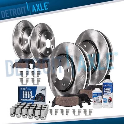 Pastillas de freno rotores delanteros traseros de 12,98" con tuercas de 24 piezas para Grand Cherokee Durango Foto 1 de 4