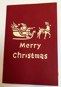 3D Pop-up greeting card Merry Christmas with envelope - Picture 1 of 2