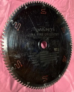 12” Saw Blade Freud Woodworking Avanti Ultra Fine Me Finishing 96T #TK807 Used - Picture 1 of 13