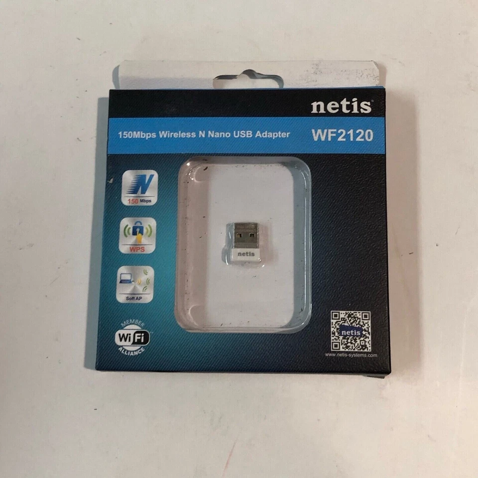 Adaptador NETIS WF2120 150Mbps Inalámbrico N N Nano USB CAJA ABIERTA Foto 1 de 1