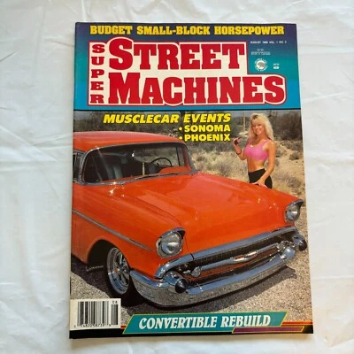 Vintage Super Street Machines Magazine Aug 1989 Convertible Rebuild   K25 Foto 1 de 4