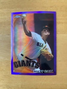 2010 Topps Chrome Purple Refractors #118 Matt Cain SN/599 - Picture 1 of 2