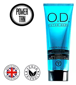 Power Tan Outer Dark Mood Enhancing UV Sunbed Tanning Accelerator Lotion 250ml - Picture 1 of 7