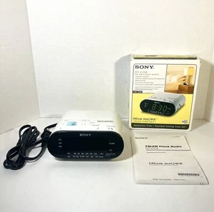 Sony Radio Alarm Clock ICF-C218 Dream Machine AM FM Alarm Clock White Very Good! - Picture 1 of 23