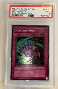 Yu-Gi-Oh! Null and Void SOD-EN057 1st Ed Super Rare PSA 9 - Picture 1 of 5